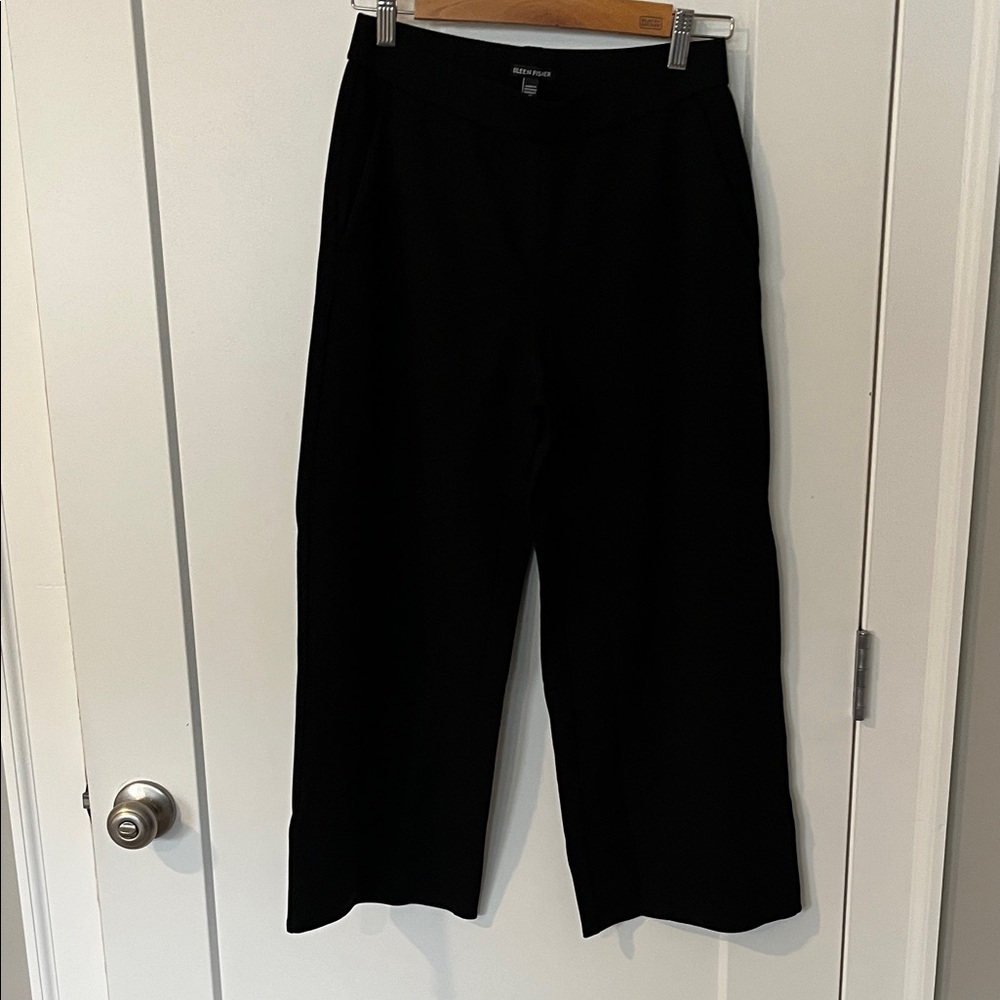 Eileen Fisher Black Wide-Leg Pants